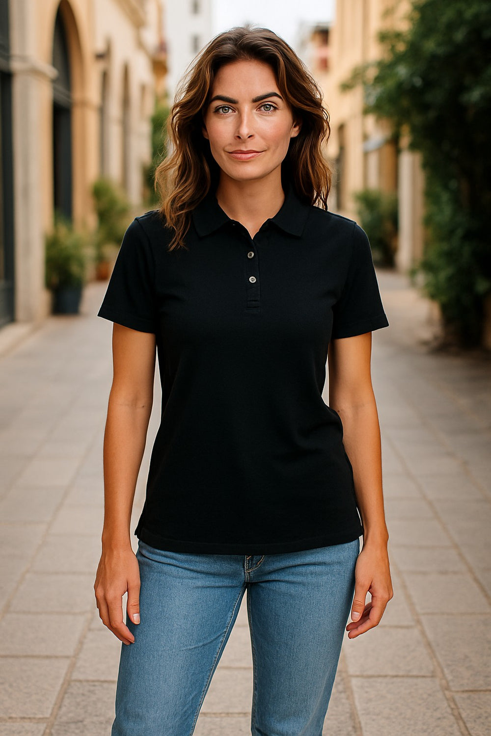 The Merino Polo - Women's Polo Shirt - Black - The Merino Polo
