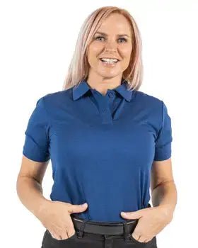 The Merino Polo - Women's Polo Shirt - Navy Blue (Light)