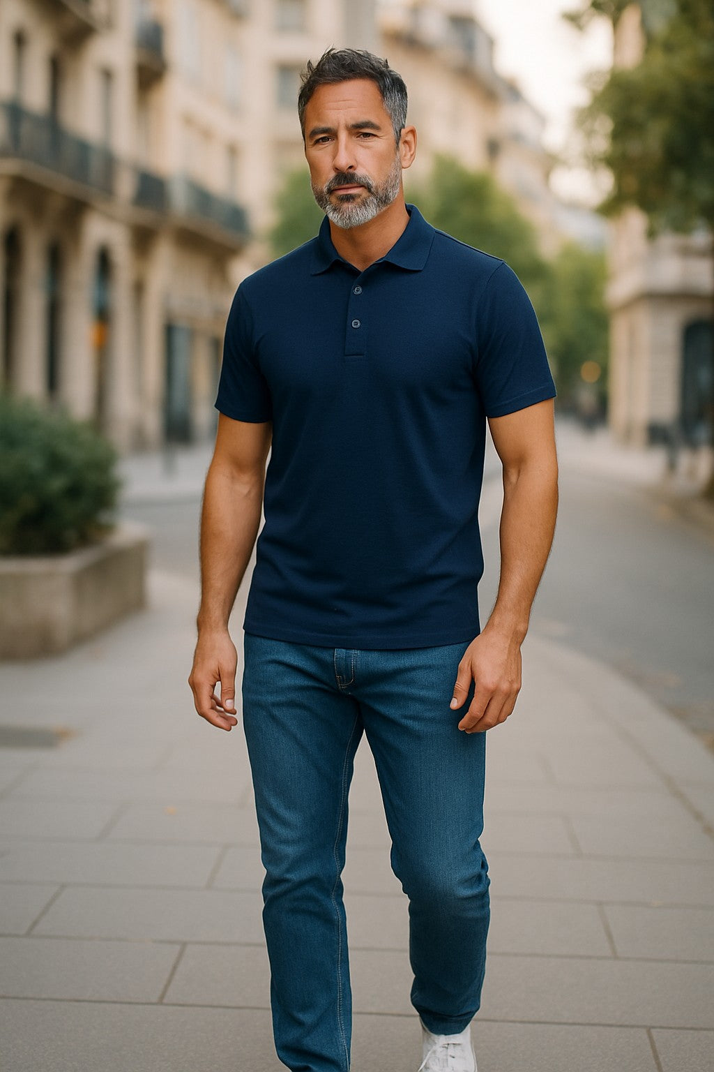 Limited Release - Navy Blue Men's Polo - 100% Merino Wool