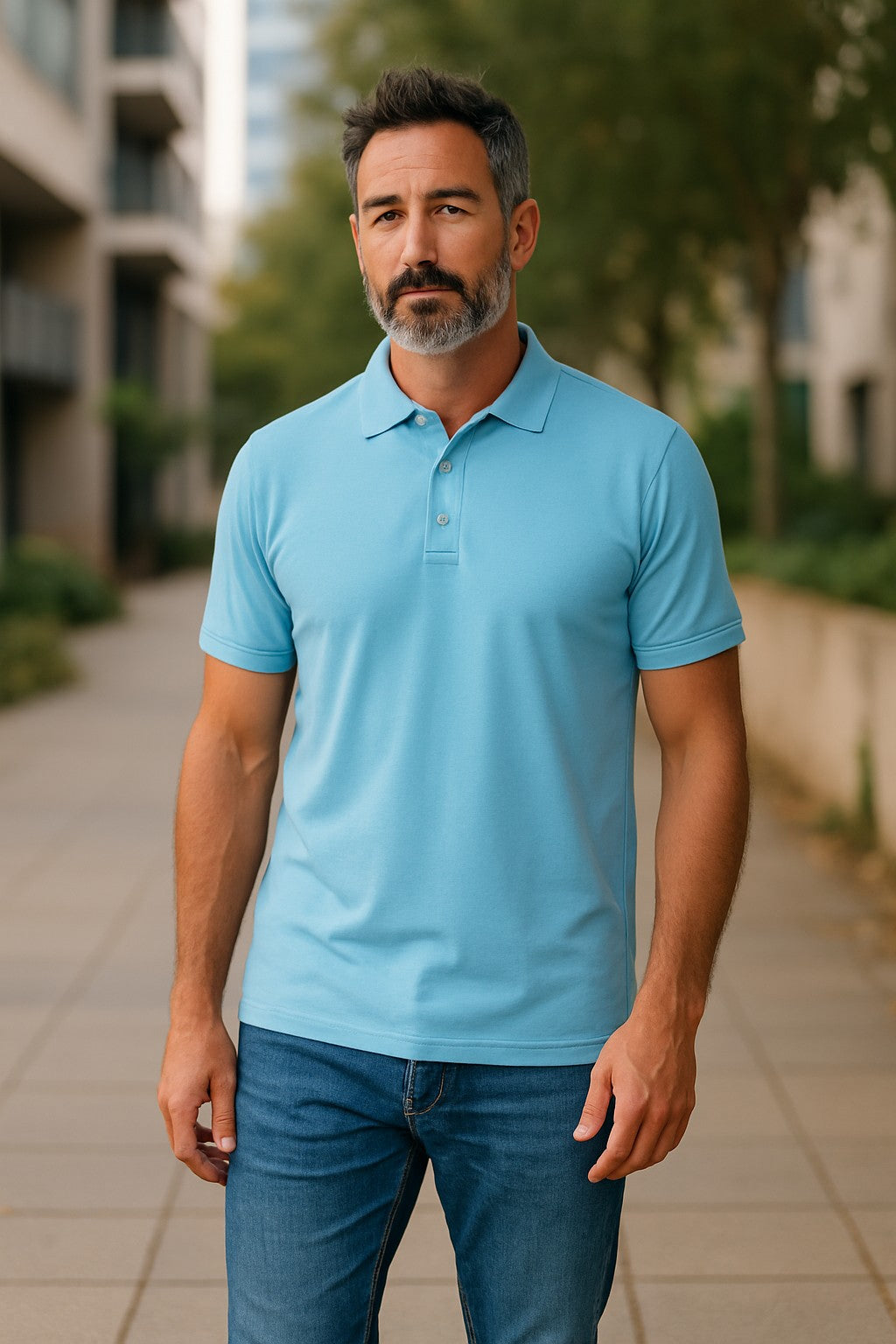 The Merino Polo - Men's Polo Shirt - Baltic Blue - The Merino Polo