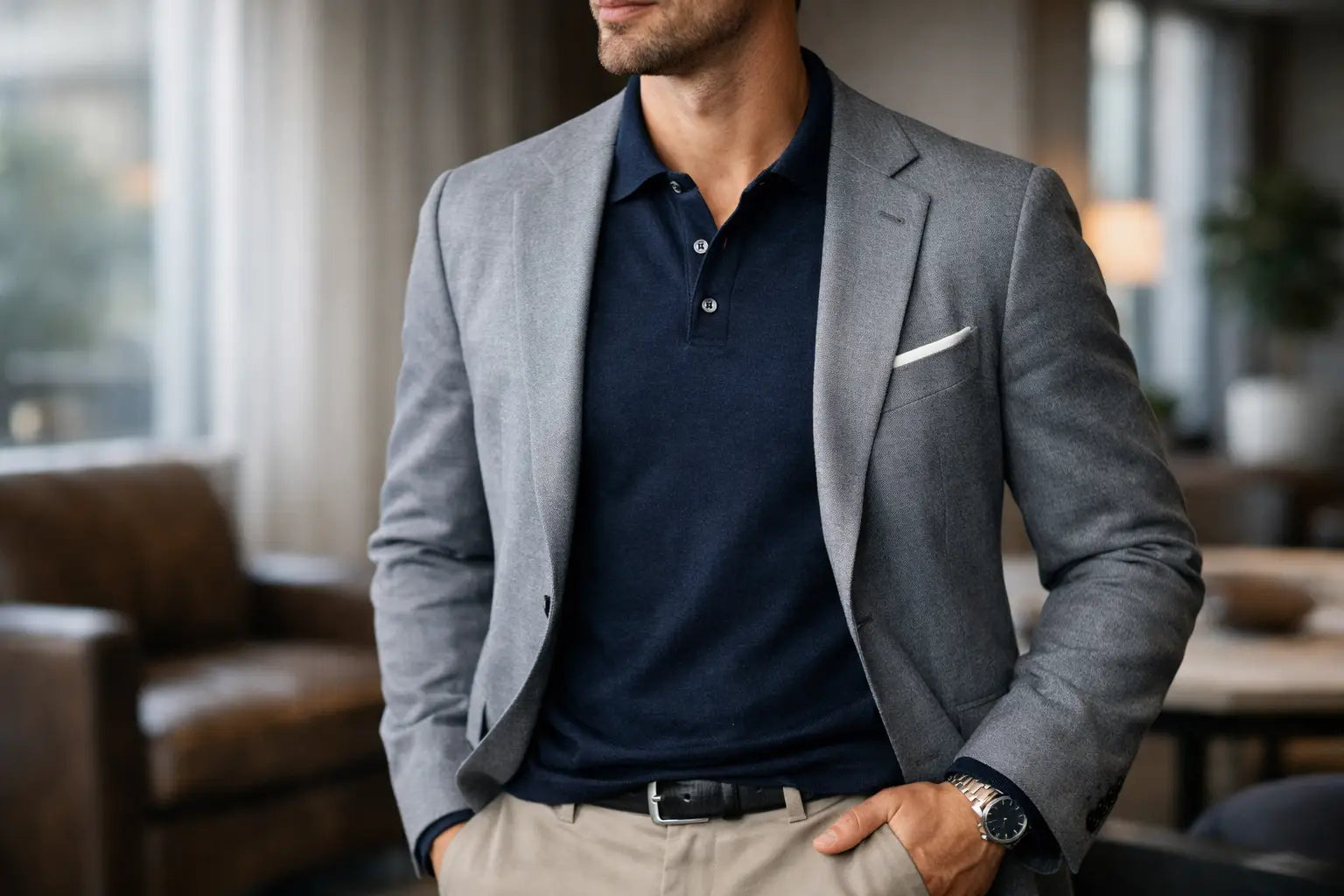 Merino Polo for Smart Casual Dress