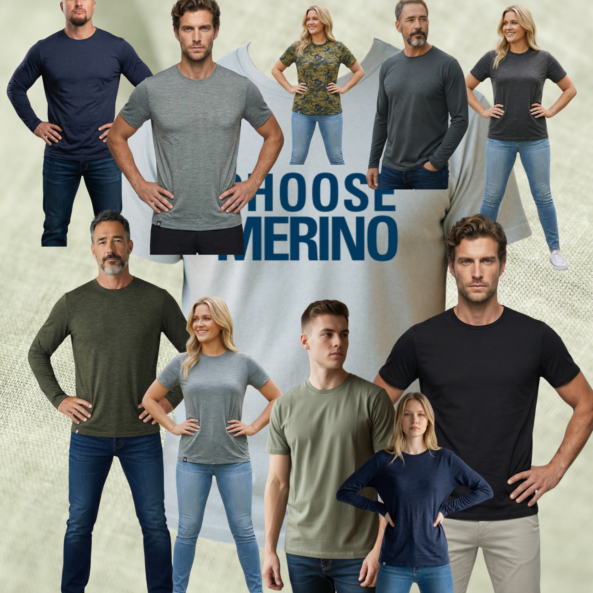 Crew Neck merino wool t-shirts