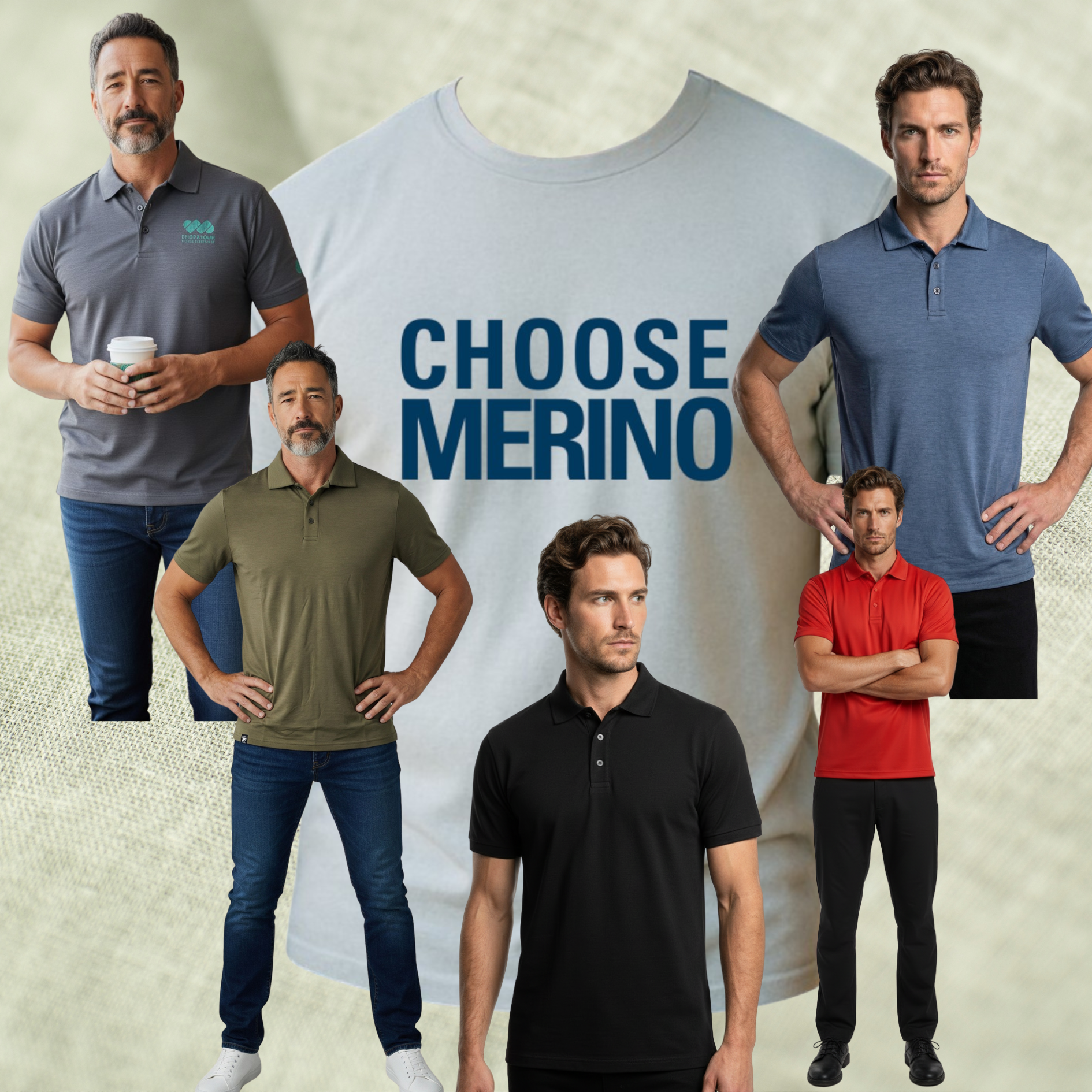 Men's merino wool polo shirts