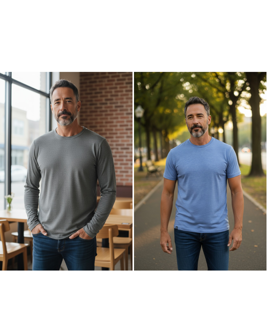 crew neck merino T-shirts
