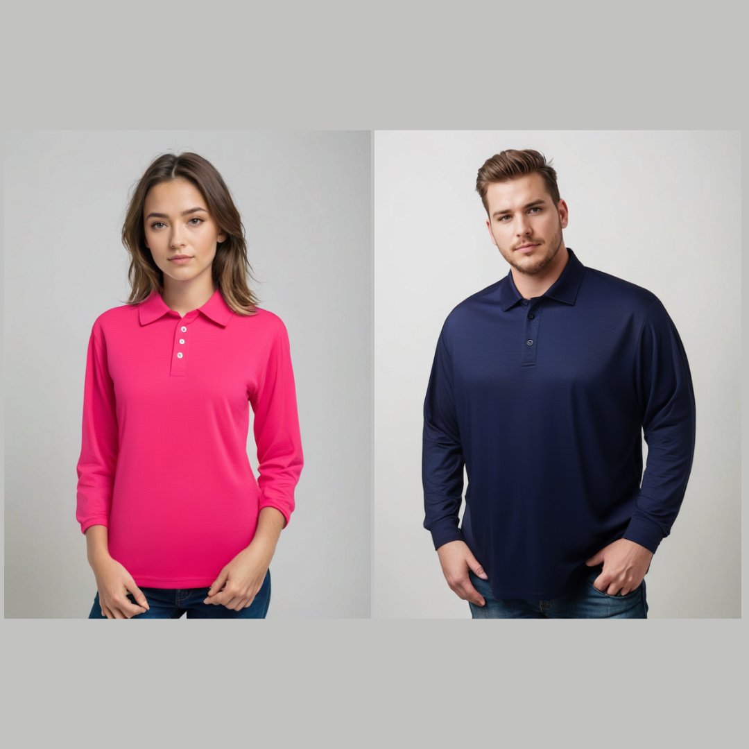 Long Sleeve Merino Polos - Unisex