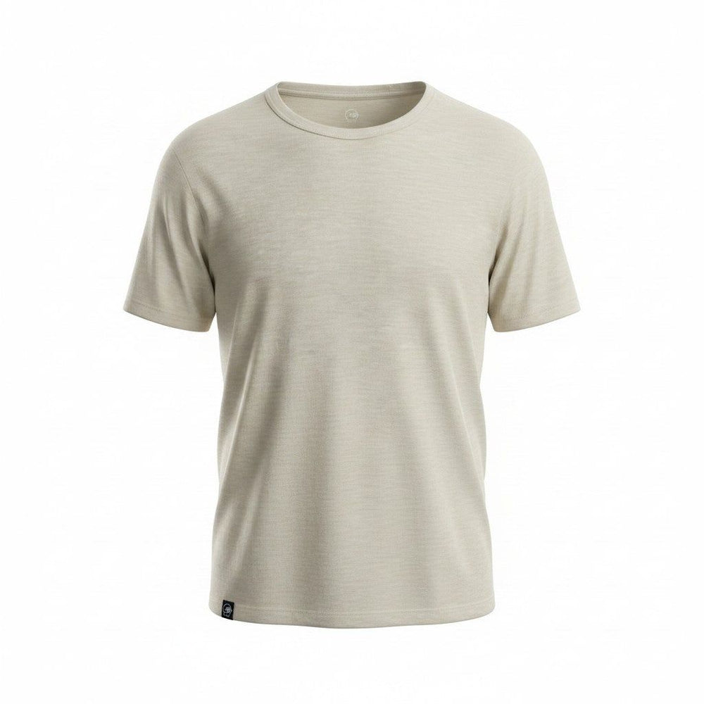 camel colour wool t-shirt