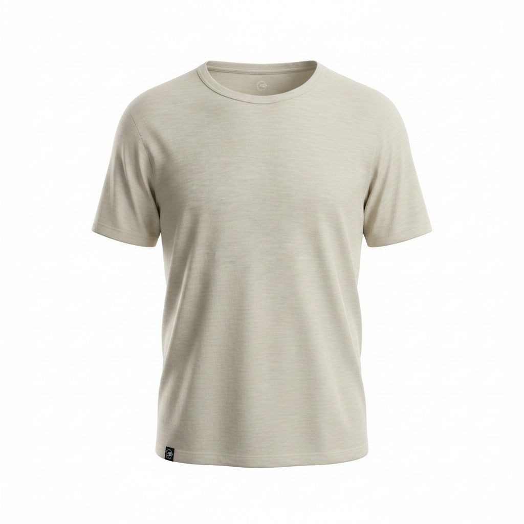 camel colour wool t-shirt