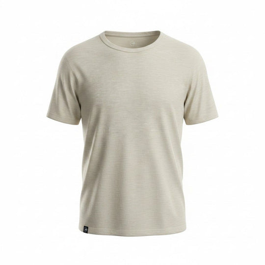 camel colour wool t-shirt