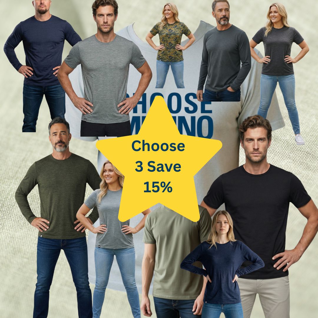 Crew Neck Trio - 100% Merino Tees