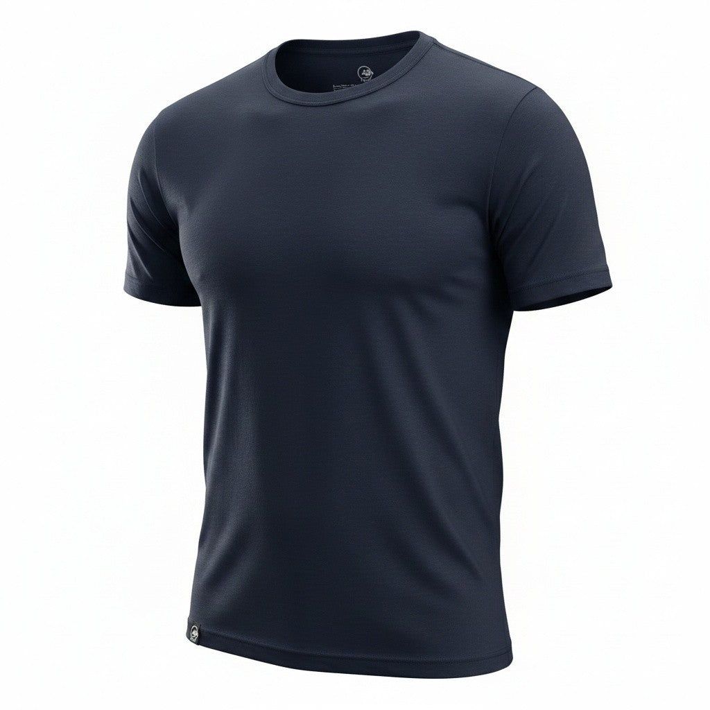 Navy merino t-shirt