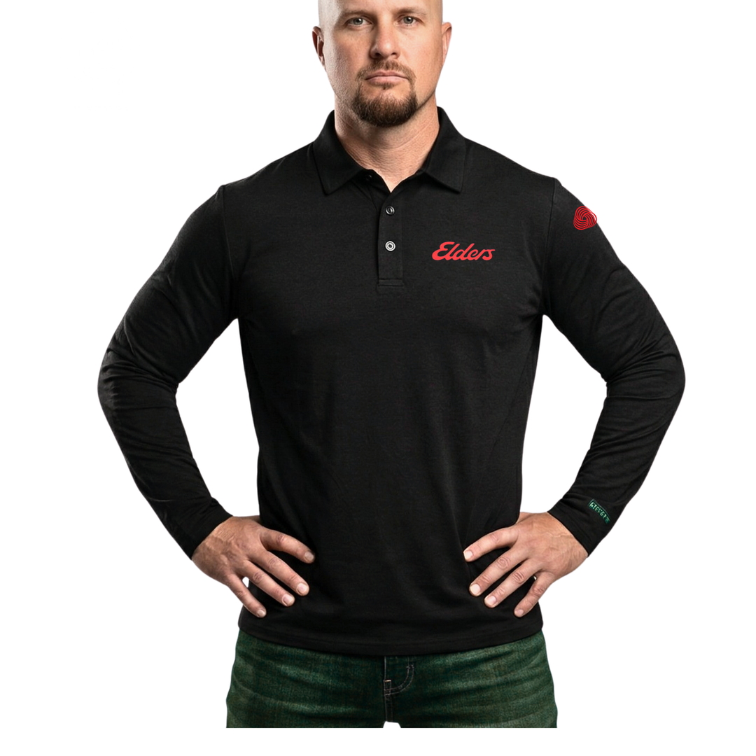 Elders Merino Polo - Unisex Long Sleeve