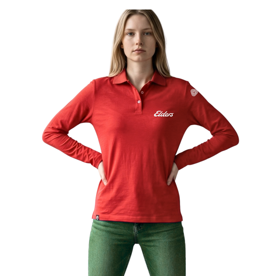 Elders Merino Polo - Unisex Long Sleeve