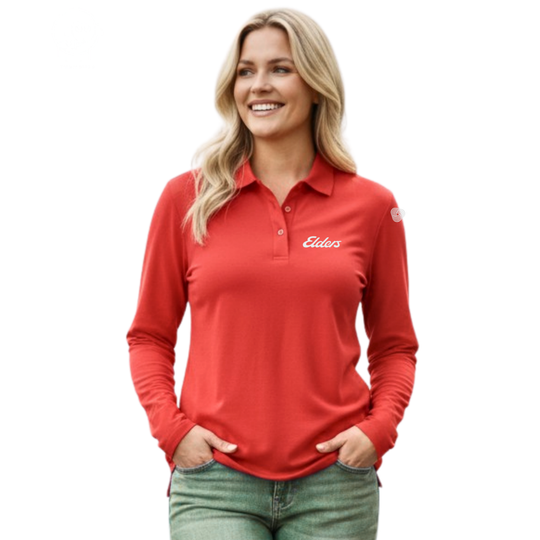 Elders Merino Polo - Unisex Long Sleeve