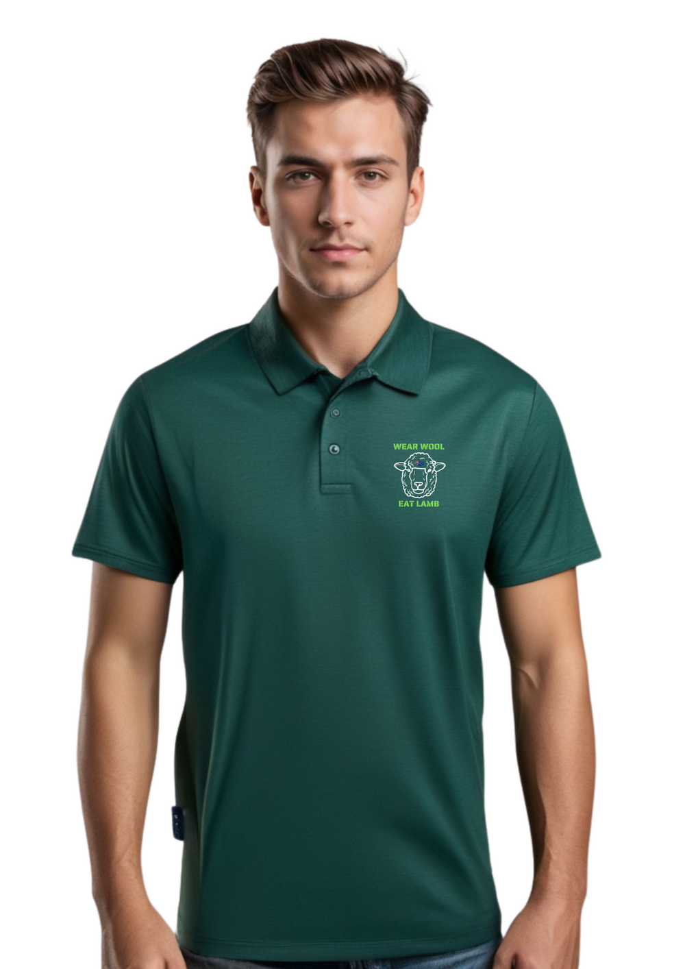 Wear Wool - Eat Lamb Logo for Polos - The Merino Polo