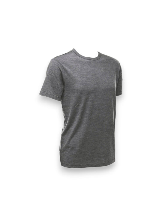 Merino Wool Crew Neck T-Shirt - Charcoal Grey - Unisex