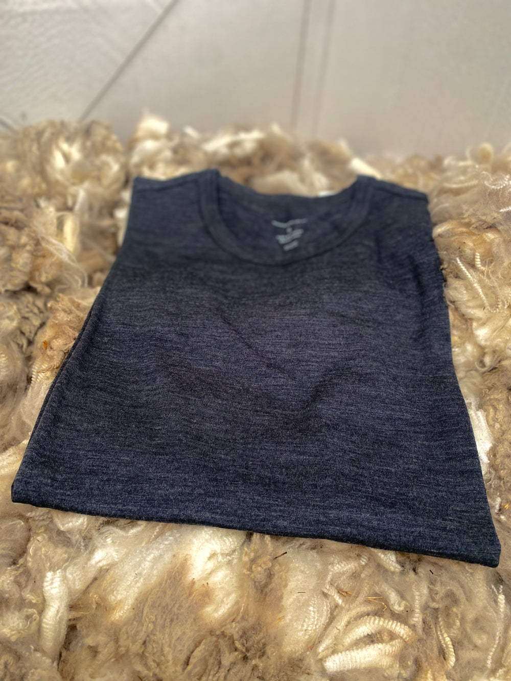 Melange Grey Merino T-Shirt 