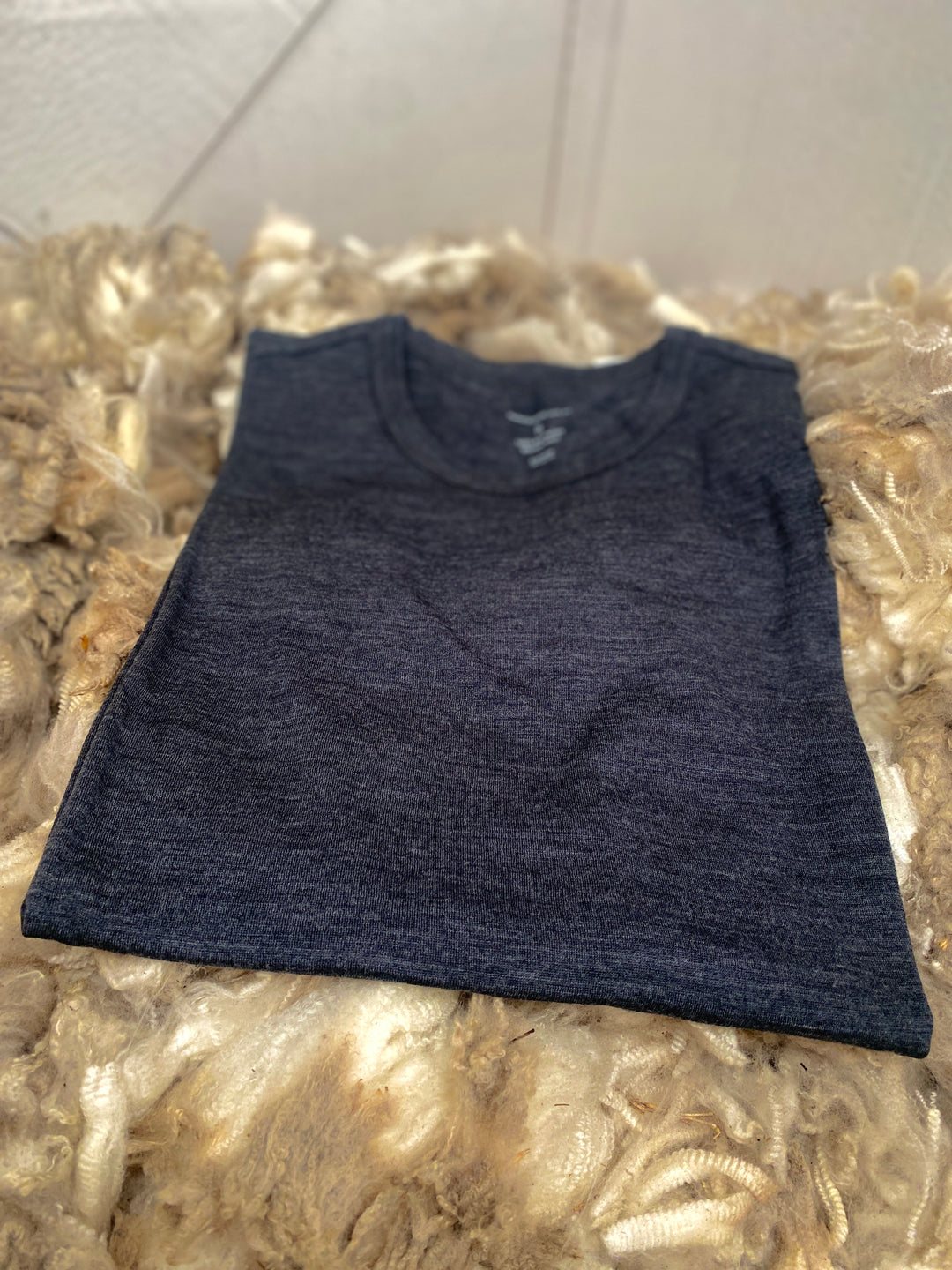 Melange Grey Merino T-Shirt 