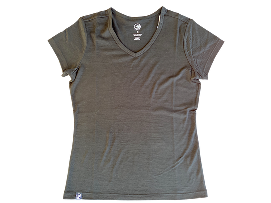 Lady's V-Neck Merino T-shirts
