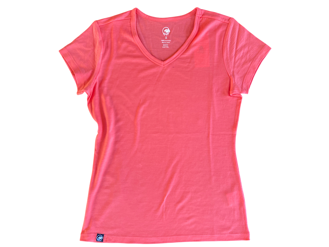 Lady's V-Neck Merino T-shirts