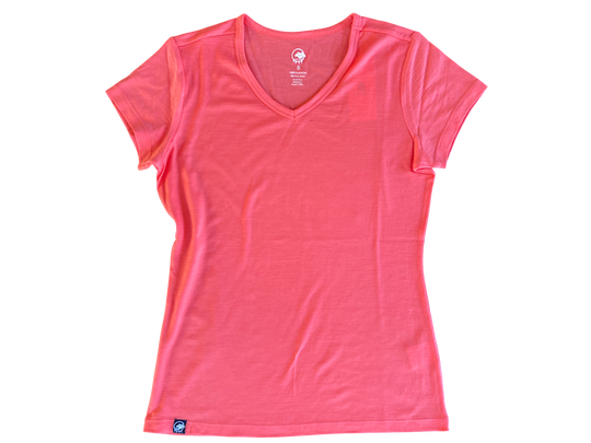 Lady's V-Neck Merino T-shirts