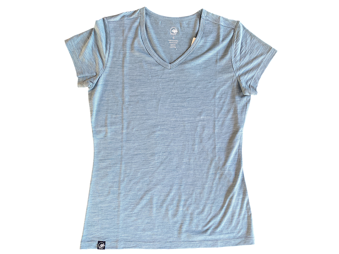 Lady's V-Neck Merino T-shirts
