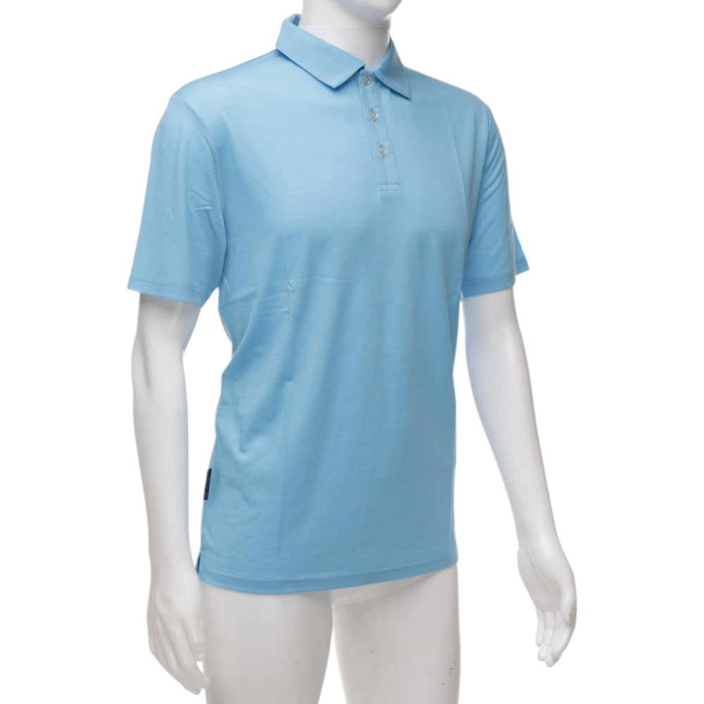 The Merino Polo - Men's Polo Shirt - Baltic Blue