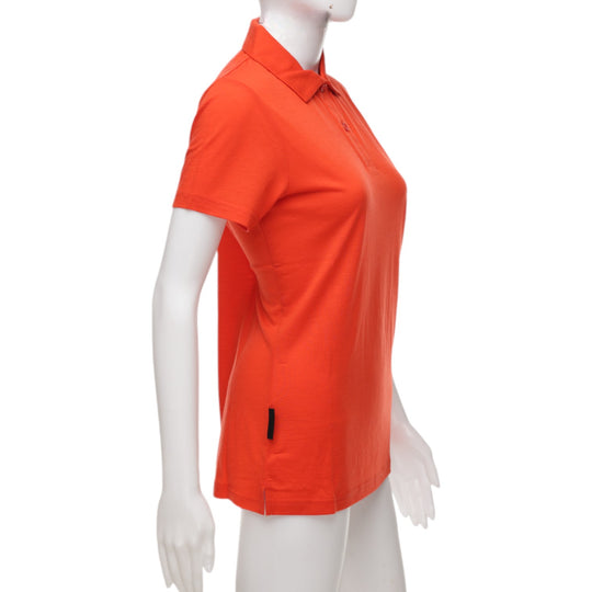 The Merino Polo - Women's Polo Shirt - Red Clay - Deep Orange