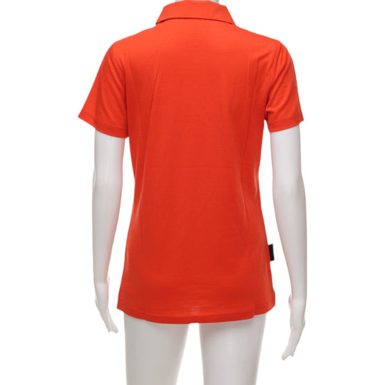 The Merino Polo - Women's Polo Shirt - Red Clay - Deep Orange