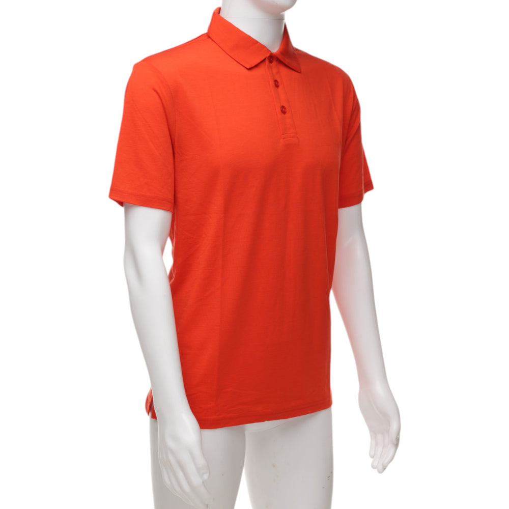 The Merino Polo - Men's Polo Shirt - Red Clay / Deep Orange