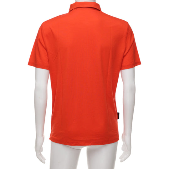 The Merino Polo - Men's Polo Shirt - Red Clay / Deep Orange