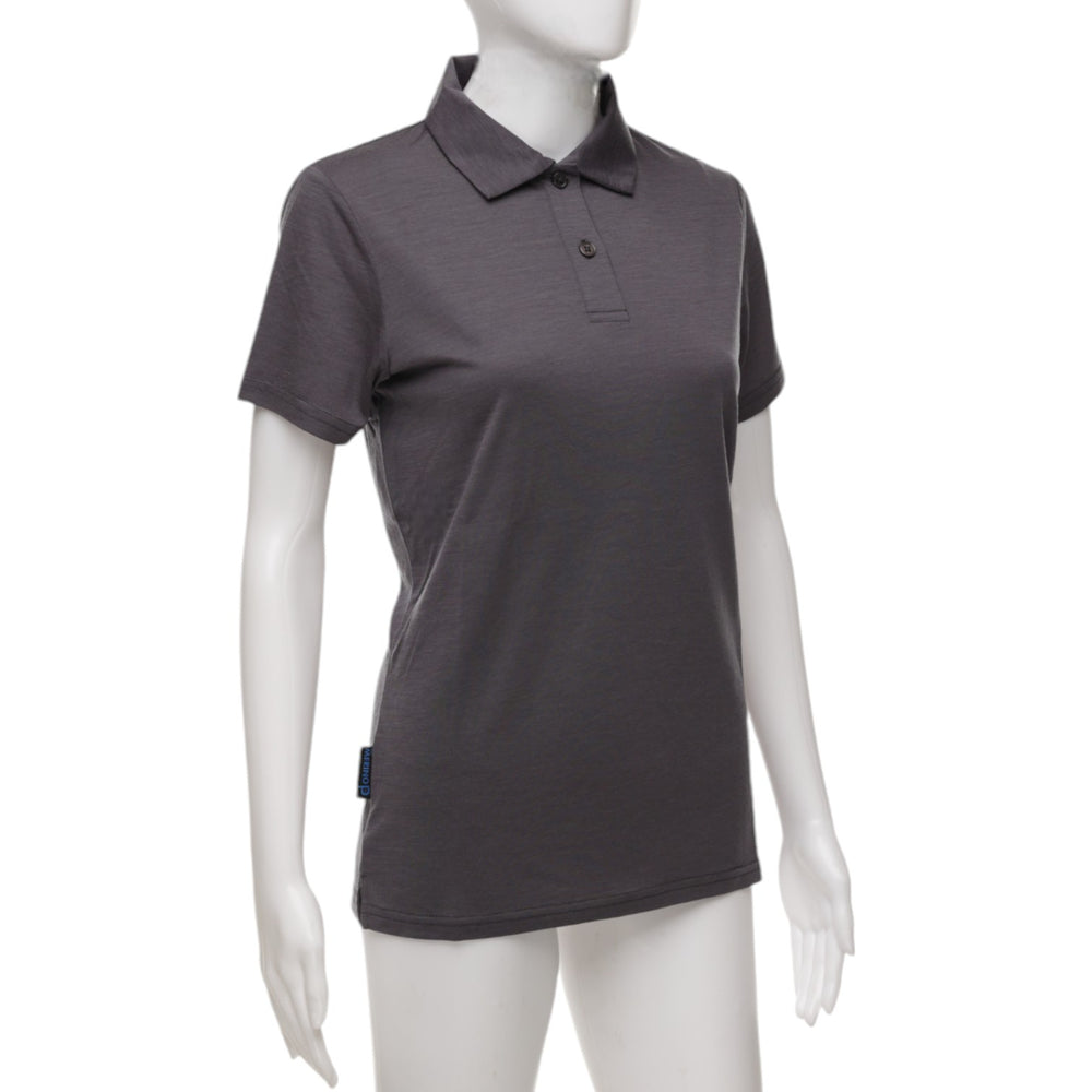 The Merino Polo - Women's Polo Shirt - Charcoal Grey