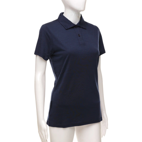 The Merino Polo - Women's Polo Shirt - Outer Space / Dark Navy Blue