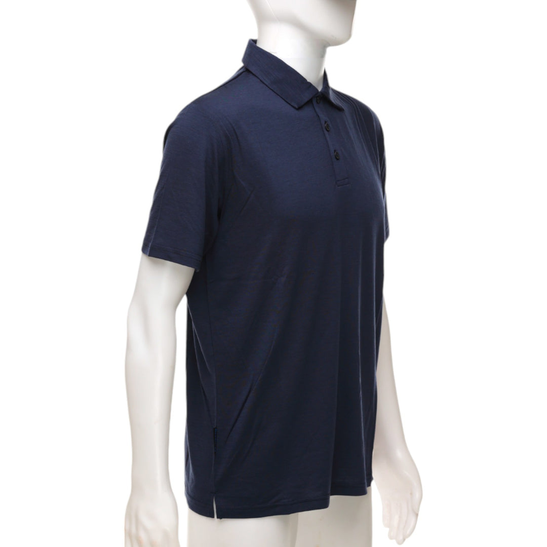 The Merino Polo - Men's Polo Shirt - Outer Space Dark Navy Blue