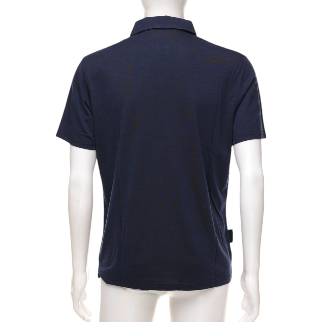 The Merino Polo - Men's Polo Shirt - Outer Space Dark Navy Blue