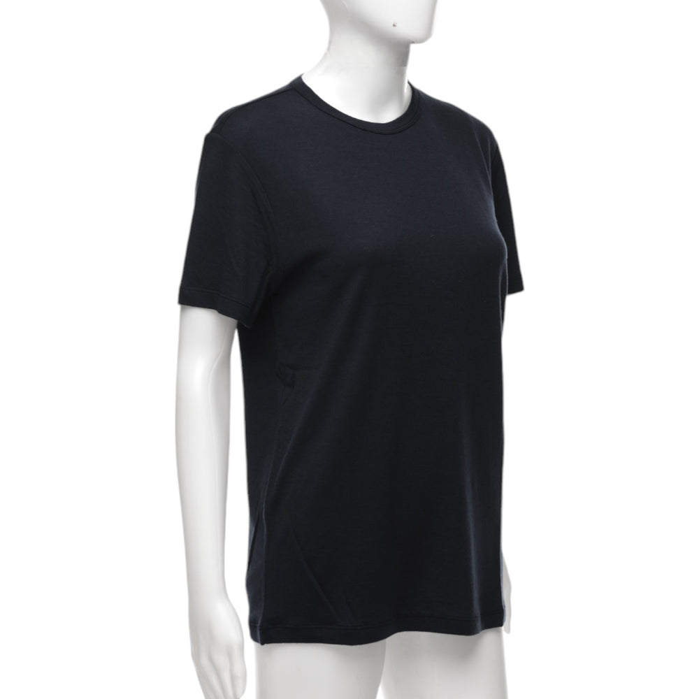 Merino Wool Crew Neck T-Shirt  - Black - Unisex