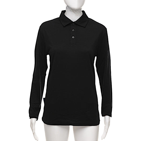 Long Sleeve Polo Shirt - Black - Unisex