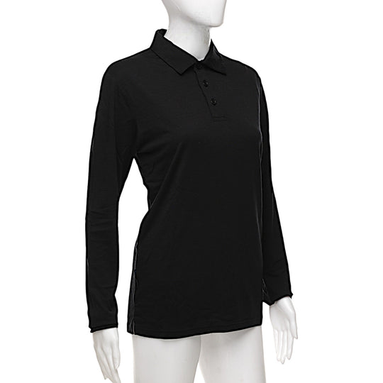 Long Sleeve Polo Shirt - Black - Unisex