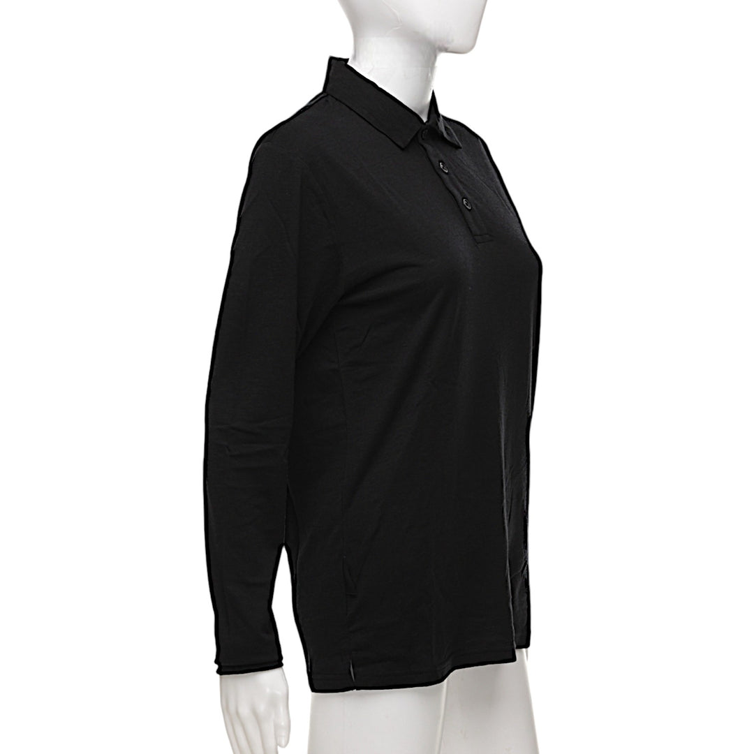 Long Sleeve Polo Shirt - Black - Unisex