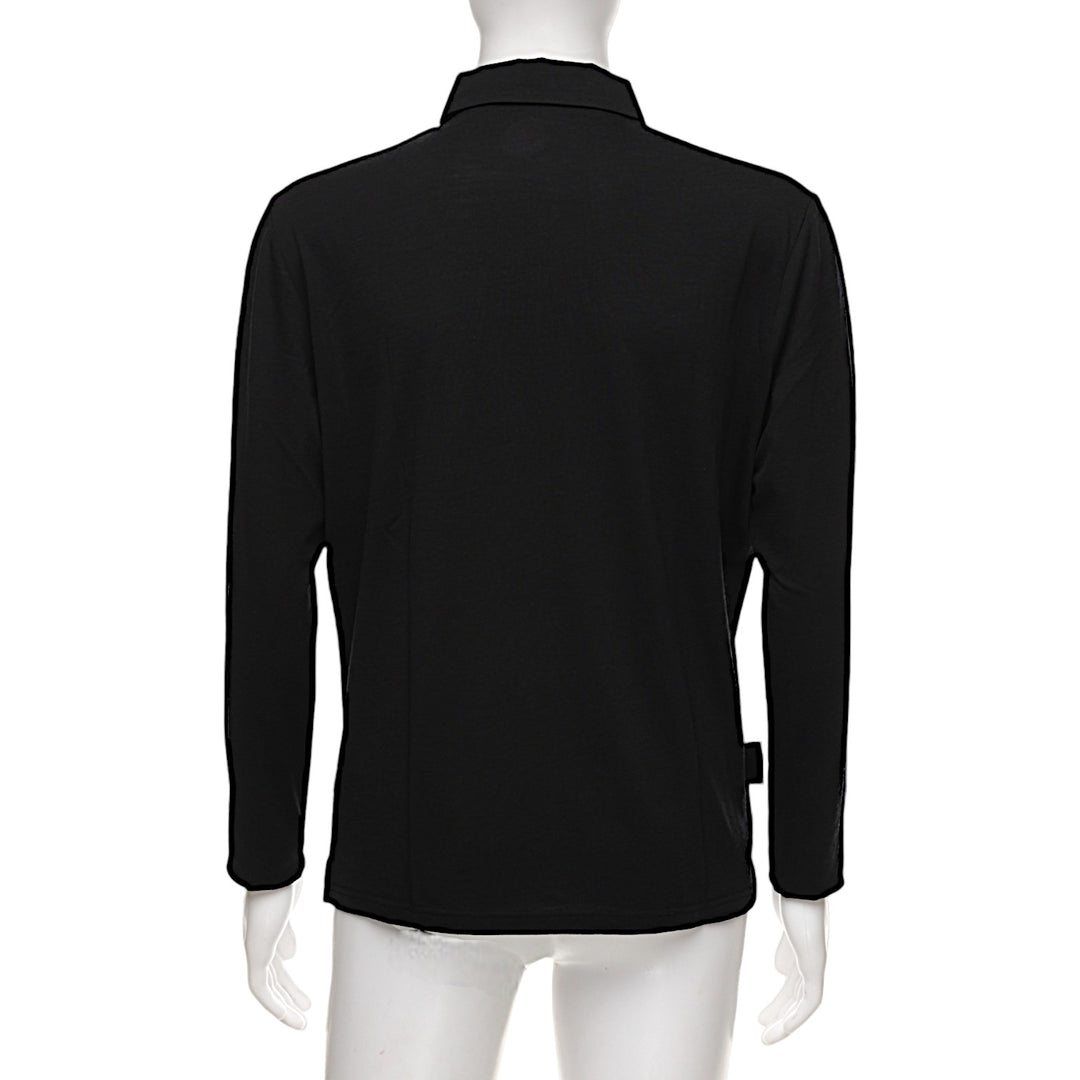 Long Sleeve Polo Shirt - Black - Unisex