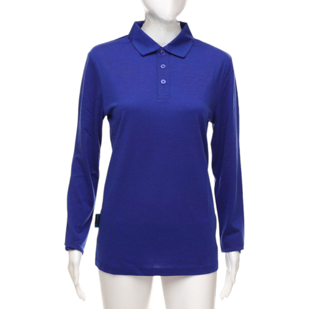 Long Sleeve Polo Shirt - Mazarine Blue - Unisex