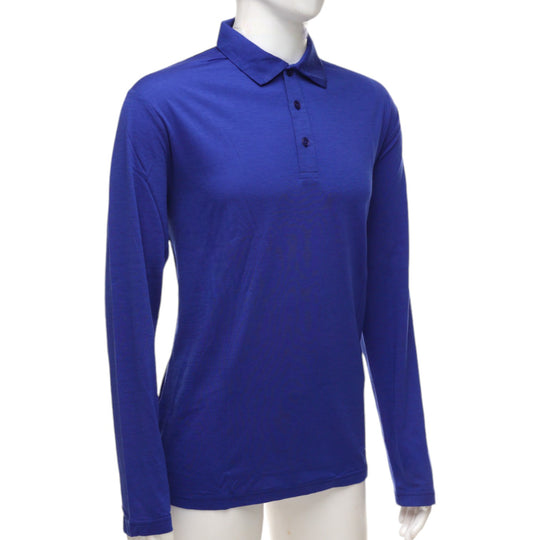 Long Sleeve Polo Shirt - Mazarine Blue - Unisex