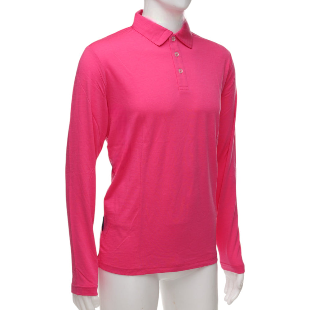 Long Sleeve Polo Shirt - Pink - Unisex