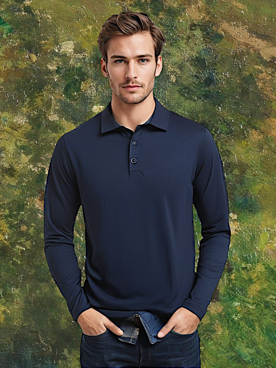 Blue polo long sleeve