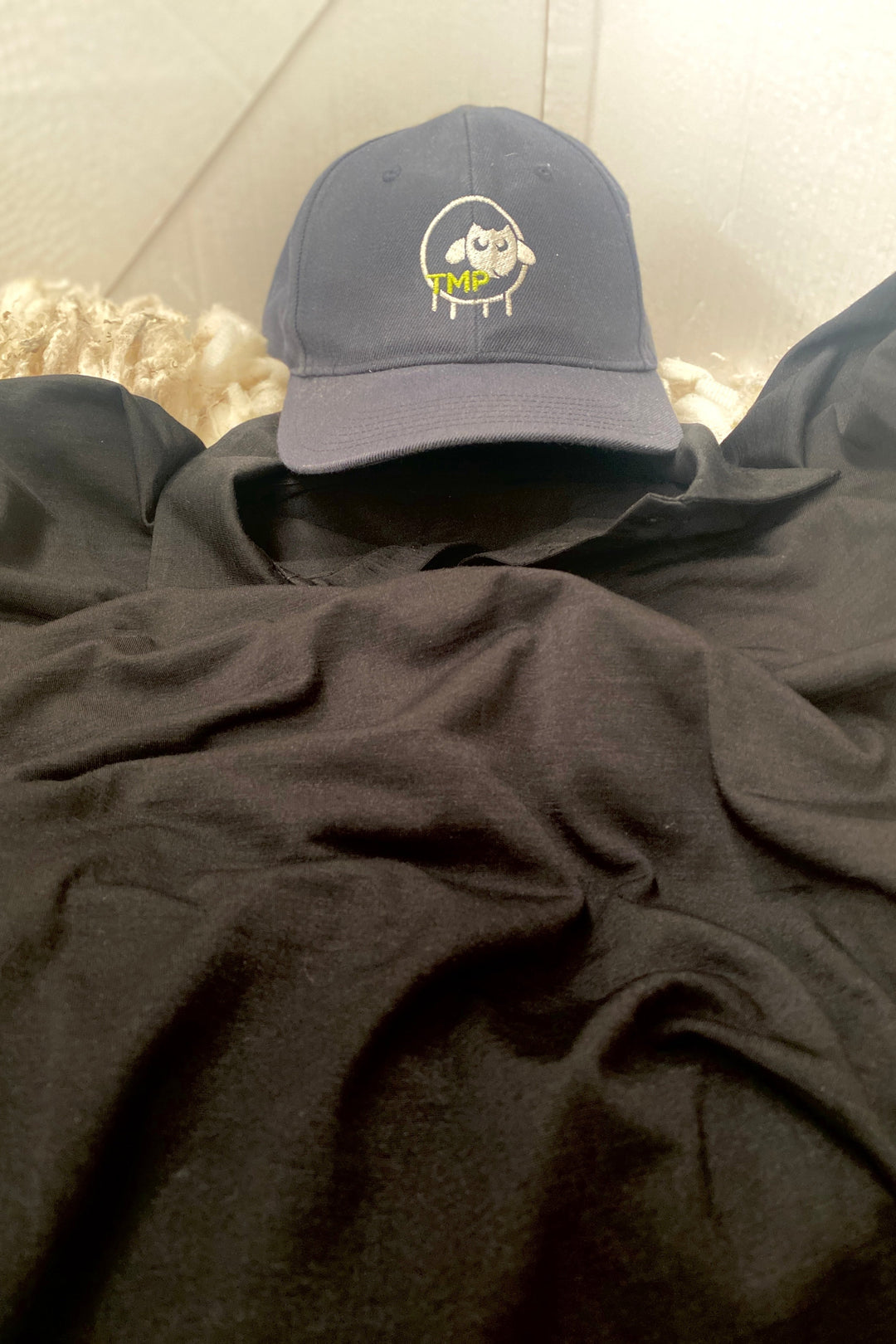 Black Wool Polo Shirt