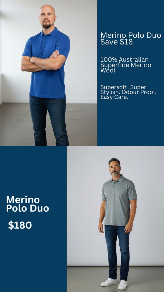 100% Merino Polo Men&