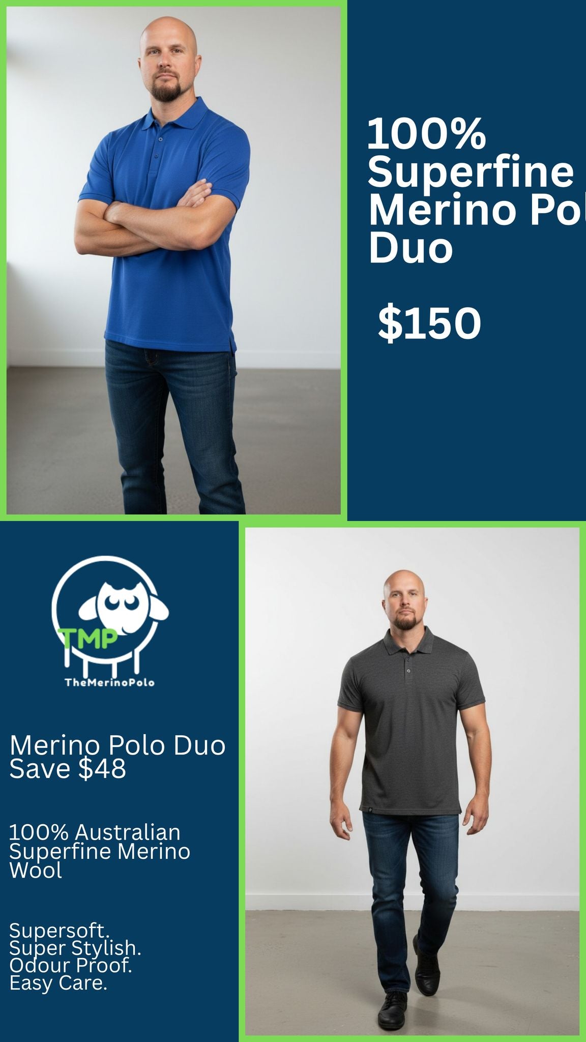 Men's Polo Duo - 100% Merino