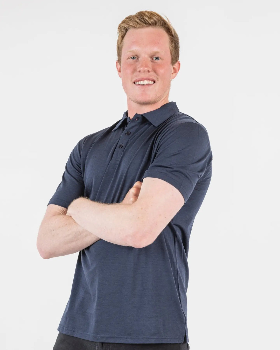 Merino Polo Shirt Dark Navy