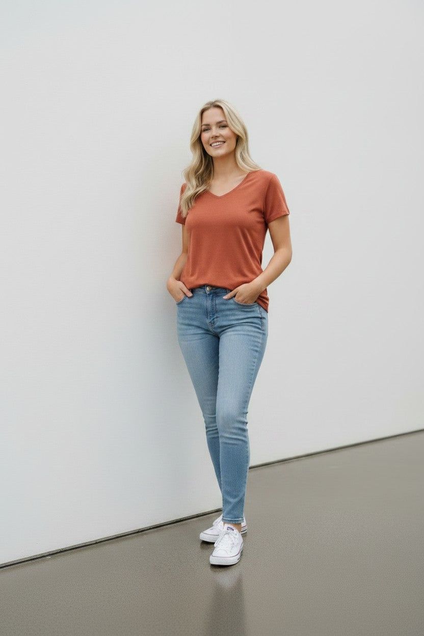 Women's V-Neck Merino T-shirts