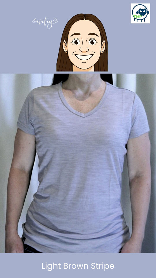 Lady's V-Neck Merino T-shirts