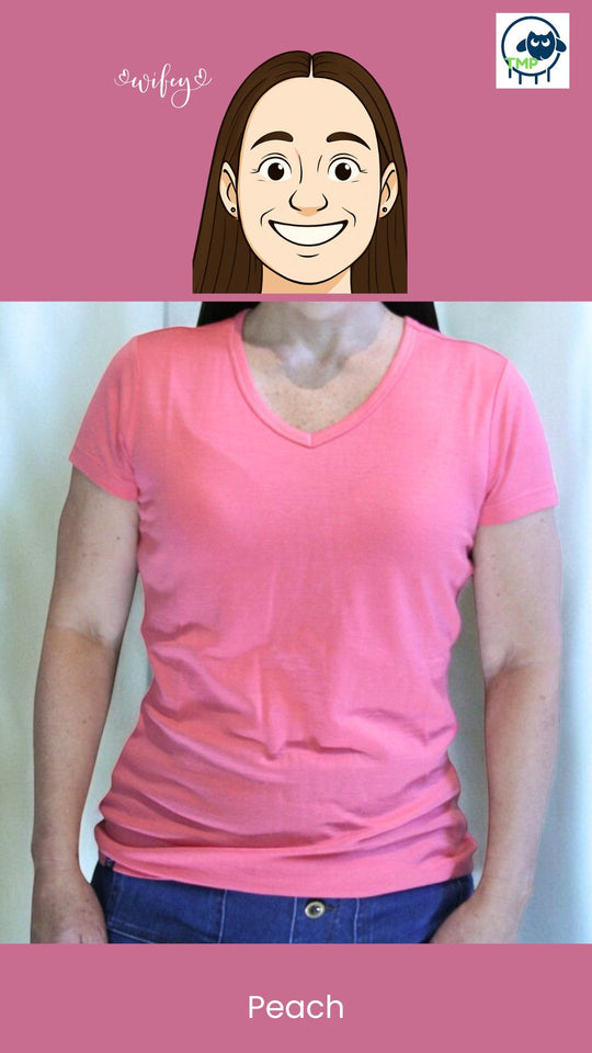 Lady's V-Neck Merino T-shirts